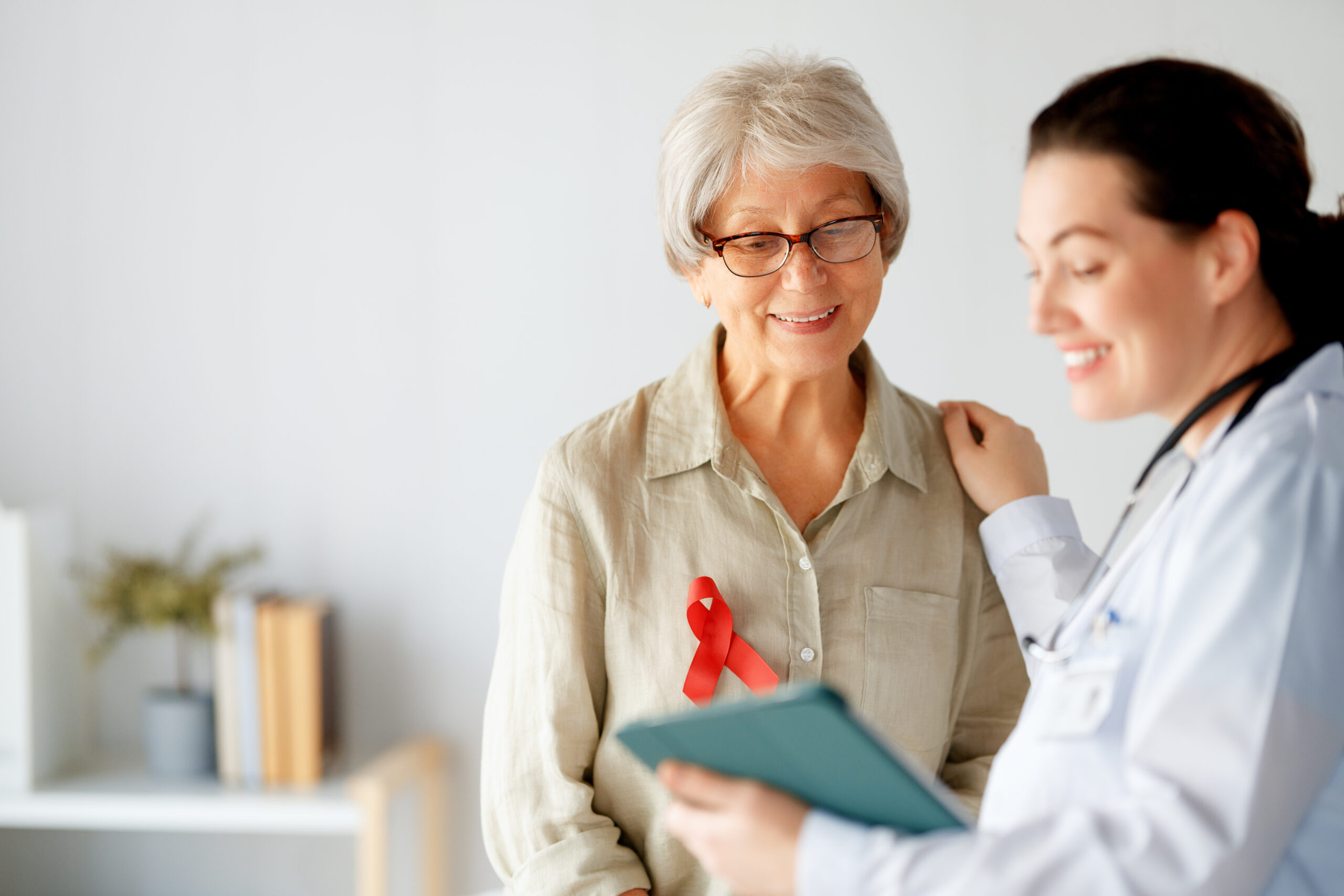 patient and a doctor in medical office